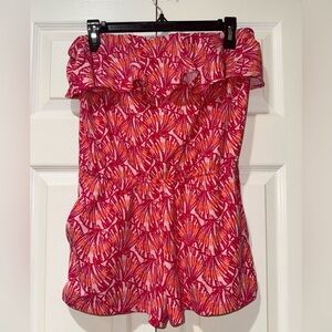 Vineyard Vines Pink tulip shell Romper. Size XXS GUC